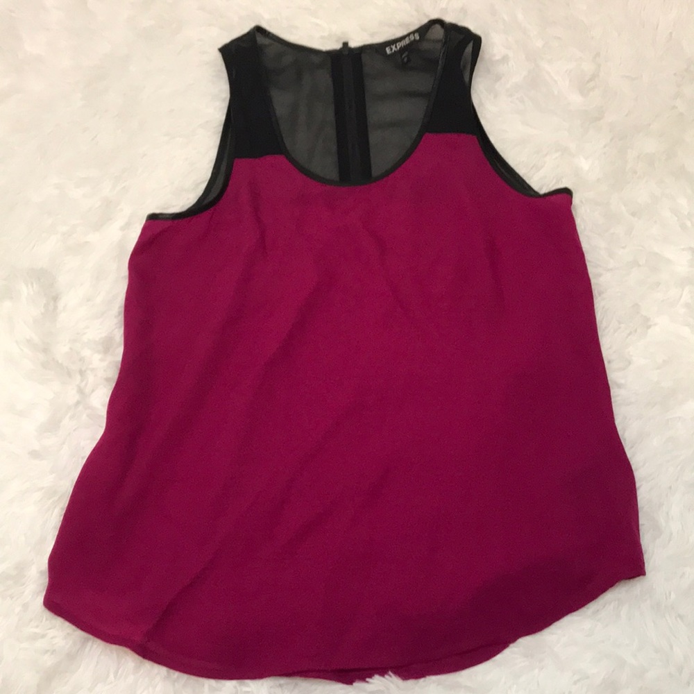 EXPRESS black & fuchsia tank top size XS (ECU)